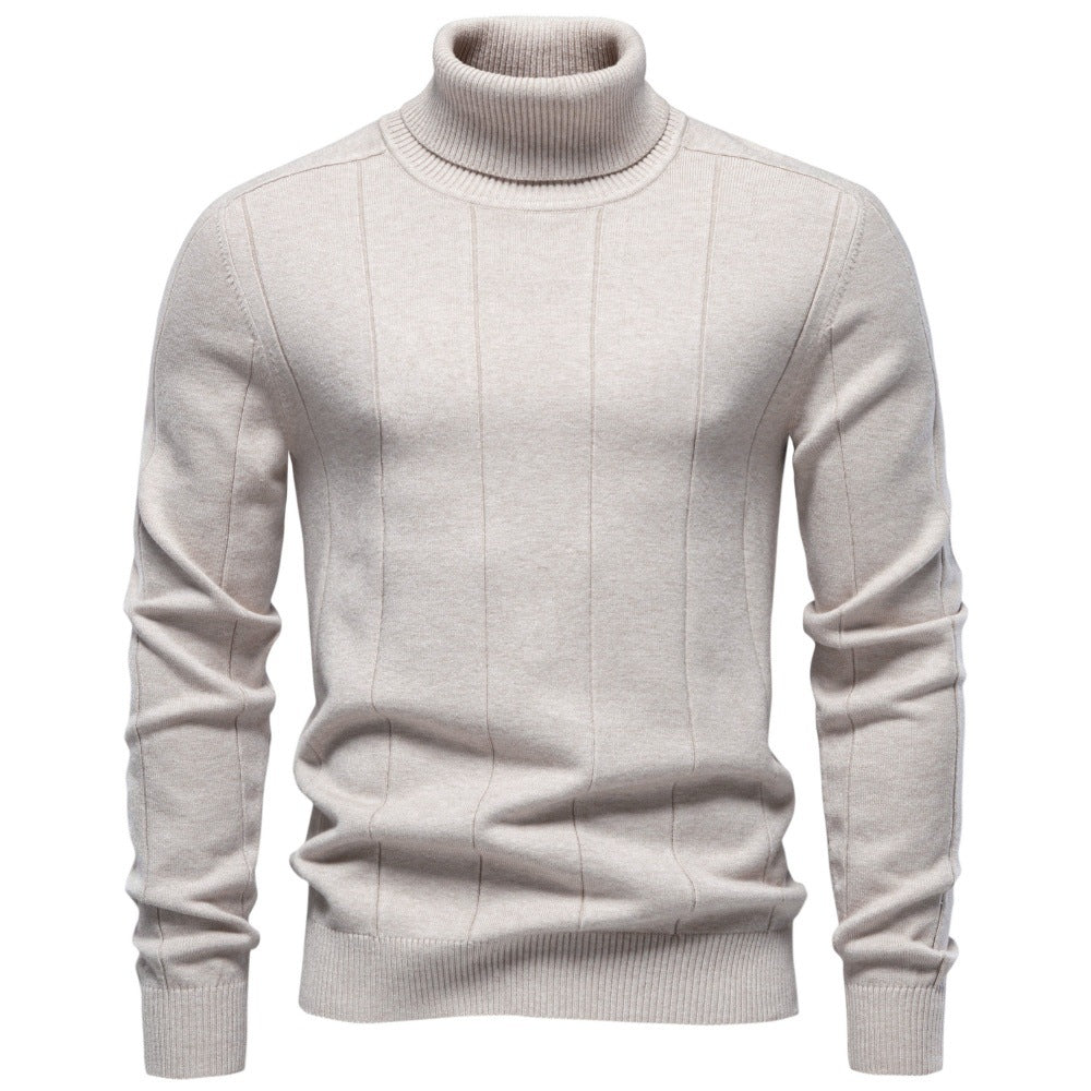 Men's Ribbed Slim Fit Turtleneck Sweater-thumbmail-16