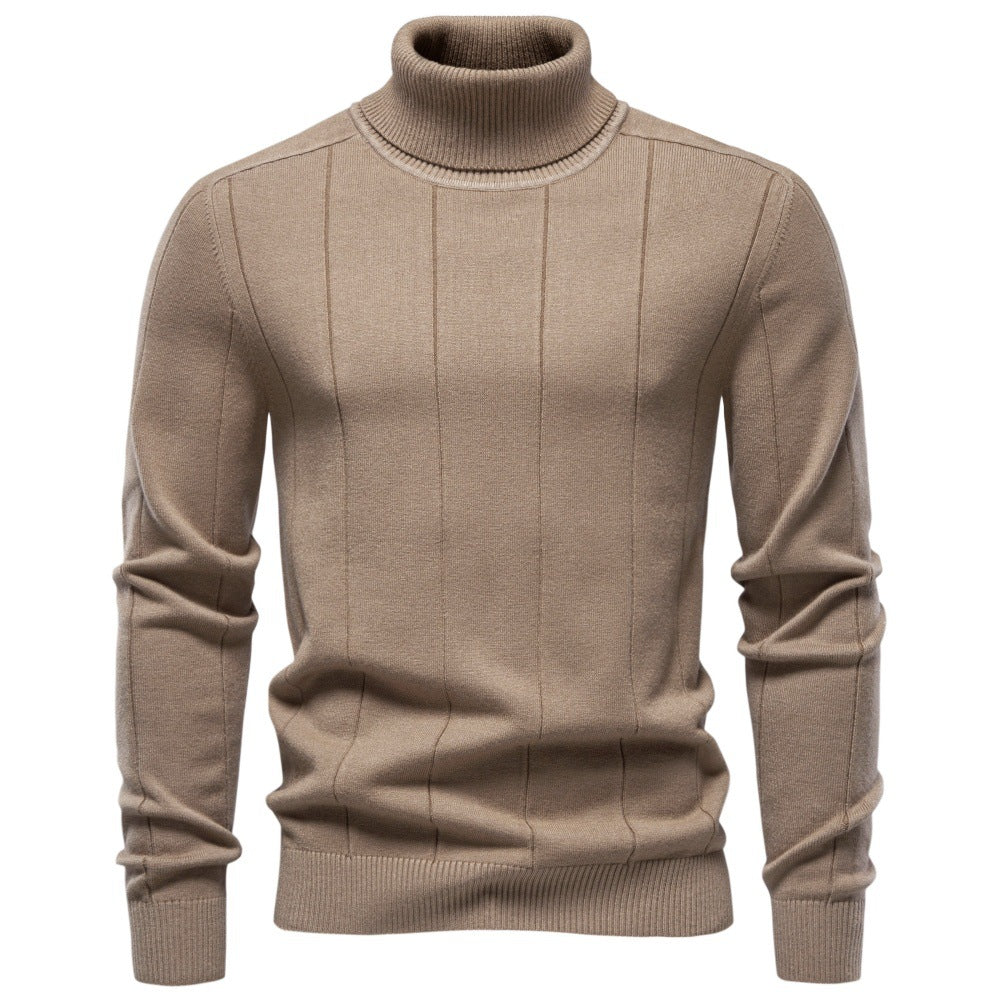 Men's Ribbed Slim Fit Turtleneck Sweater-thumbmail-17