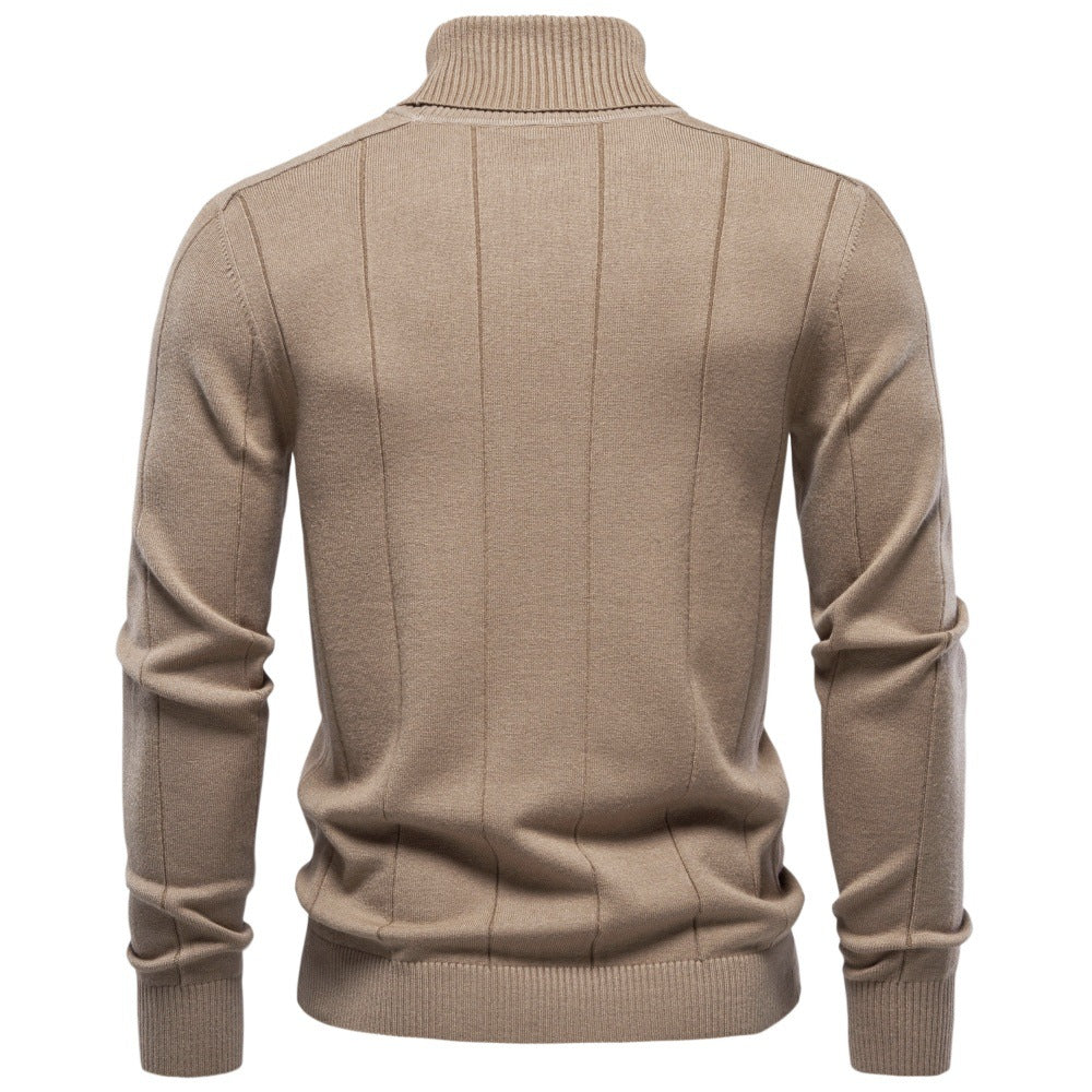 Men's Ribbed Slim Fit Turtleneck Sweater-thumbmail-18