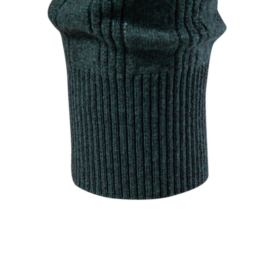 Men's Ribbed Knit Long Sleeve Polo Sweater-thumbmail-28