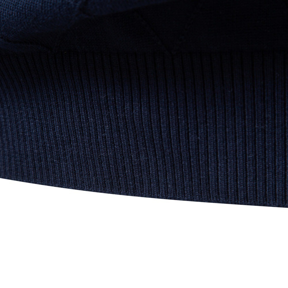 Men's Diamond Knit Quarter Zip Sweater-thumbmail-4