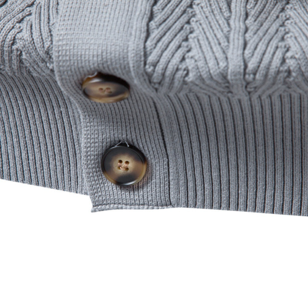Men's Textured Knit Button Cardigan-thumbmail-13
