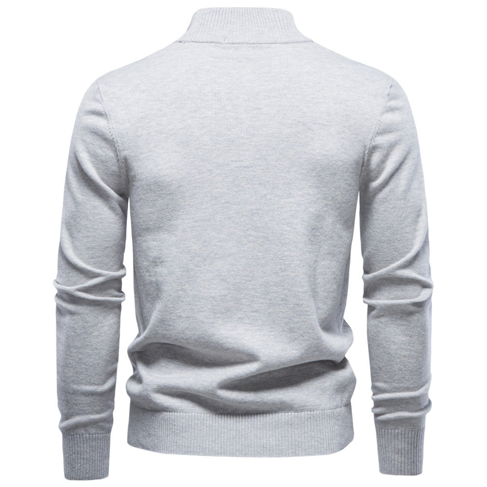 Men's Diamond Knit Quarter Zip Sweater-thumbmail-14