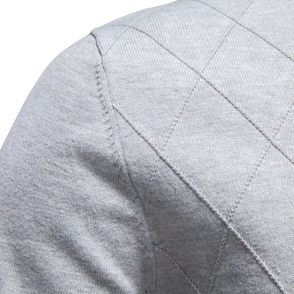 Men's Diamond Knit Quarter Zip Sweater-thumbmail-16