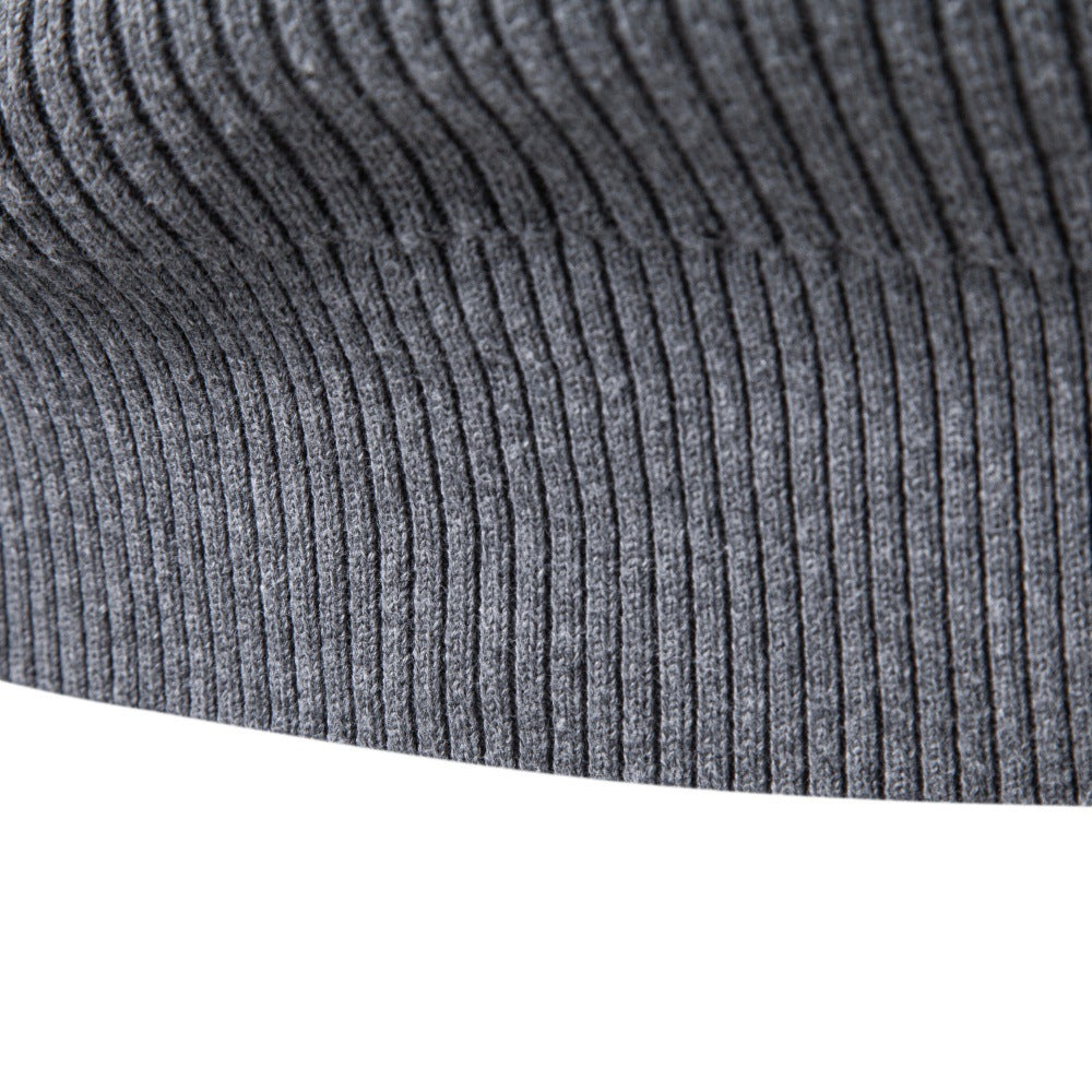 Men's Ribbed Knit Quarter Zip Sweater-thumbmail-16