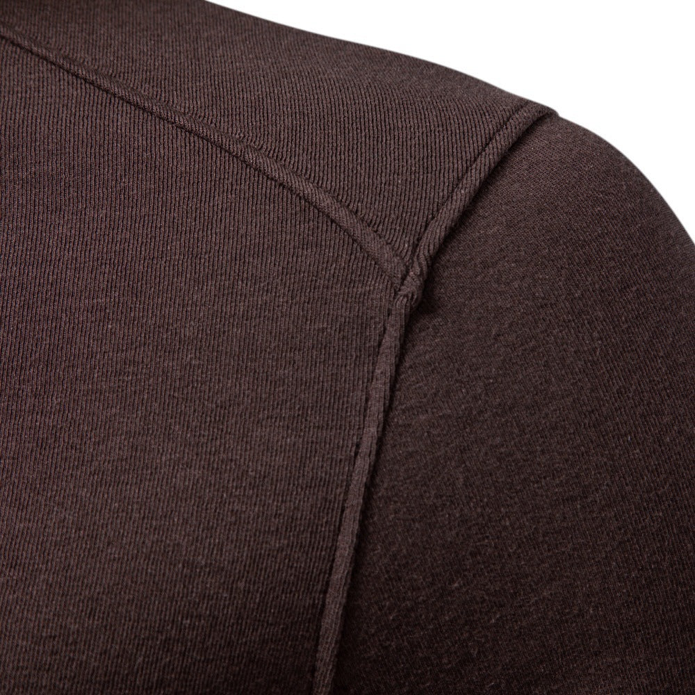 Men’s Soft Touch Mock Neck Long Sleeve T-Shirt-thumbmail-5