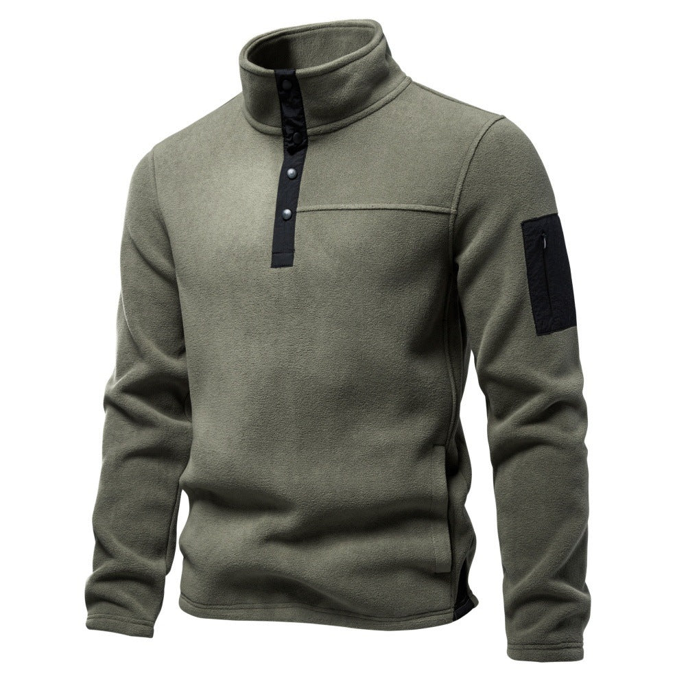 Men’s Snap-Up Fleece Pullover-thumbmail-4