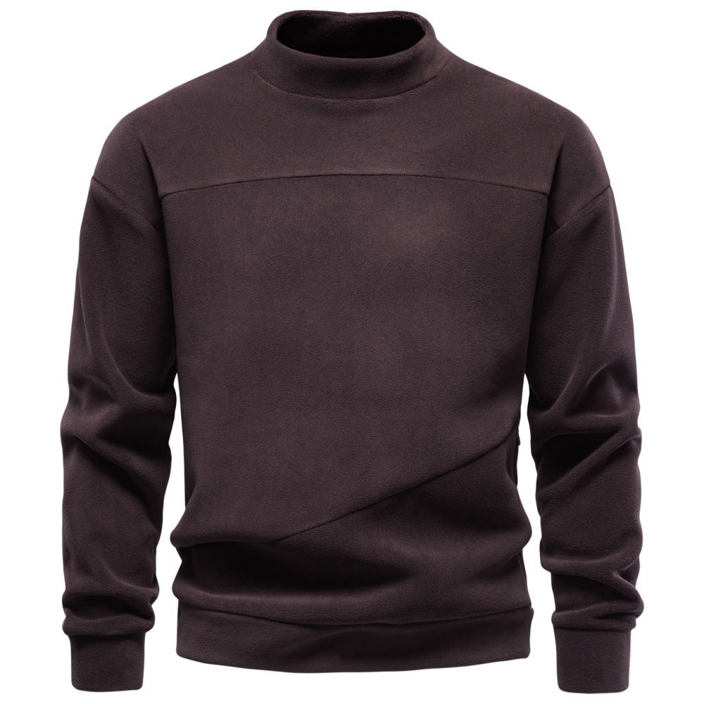 Men’s Mock Neck Fleece Sweatshirt-thumbmail-6