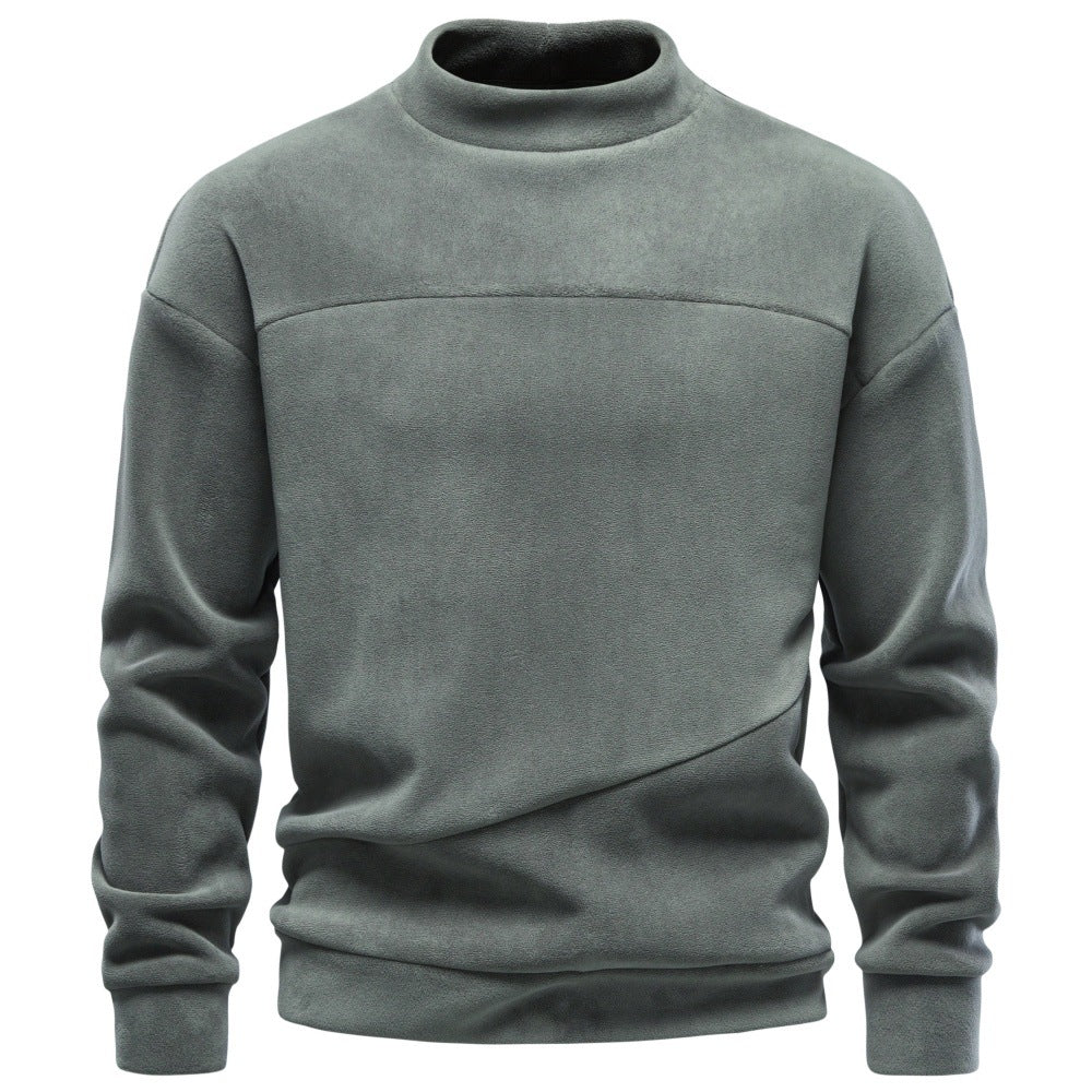 Men’s Mock Neck Fleece Sweatshirt-thumbmail-9