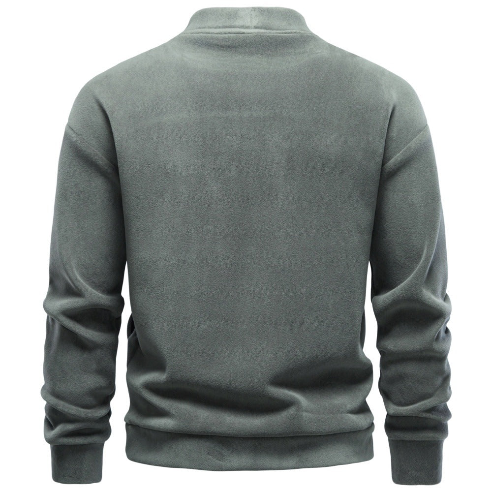 Men’s Mock Neck Fleece Sweatshirt-thumbmail-10