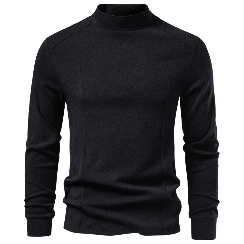 Men’s Soft Touch Mock Neck Long Sleeve T-Shirt-thumbmail-12
