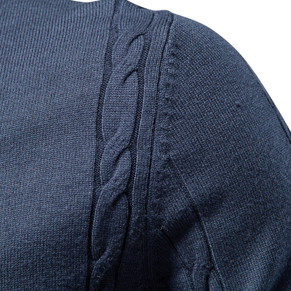 Men’s Cable Knit Turtleneck Sweater-thumbmail-2