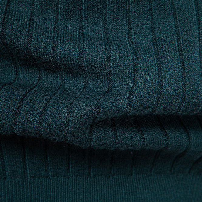 Men’s Ribbed Slim Fit Turtleneck Sweater-thumbmail-4