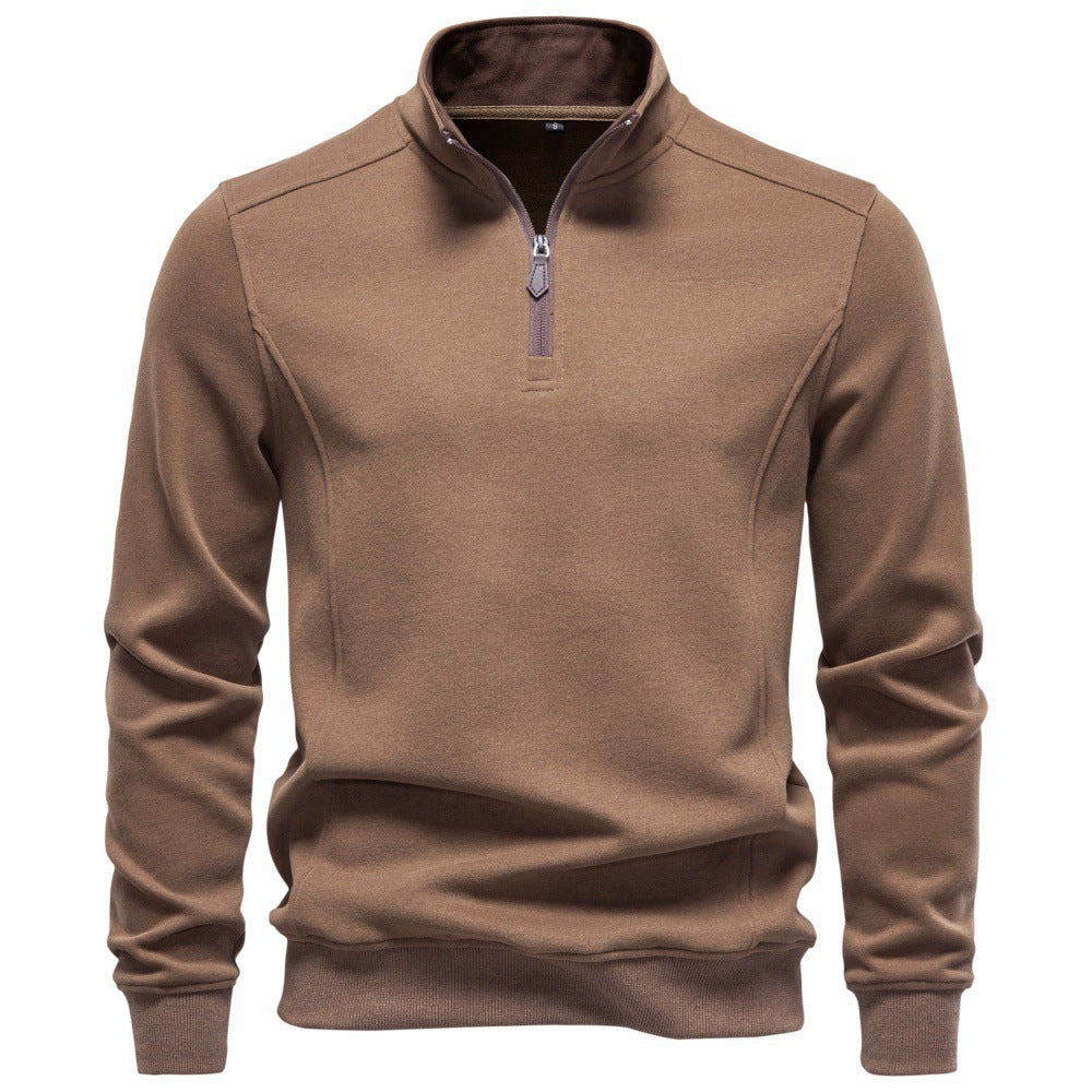 Men’s Quarter-Zip Cotton Blend Sweatshirt-thumbmail-6