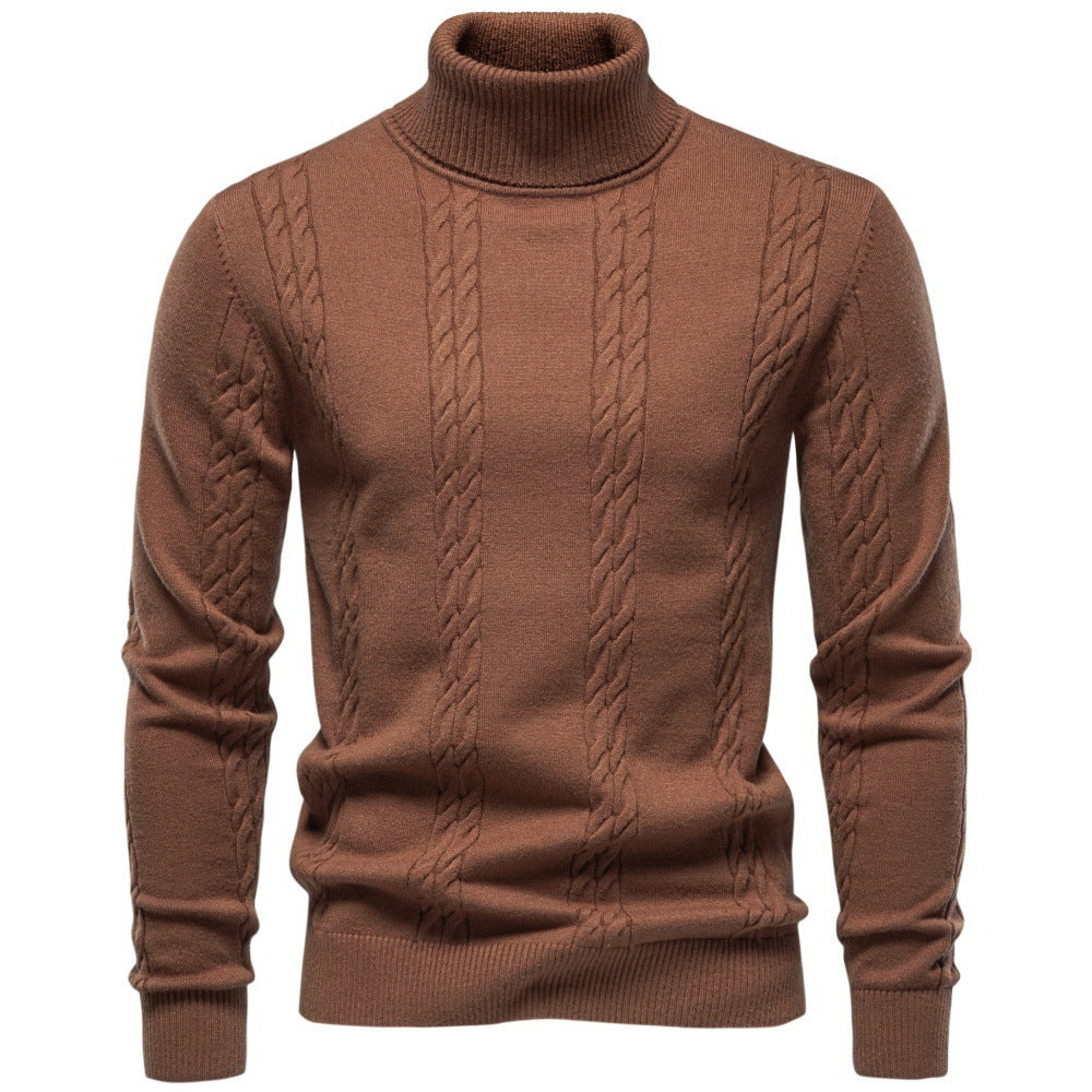 Men’s Cable Knit Turtleneck Sweater-thumbmail-7