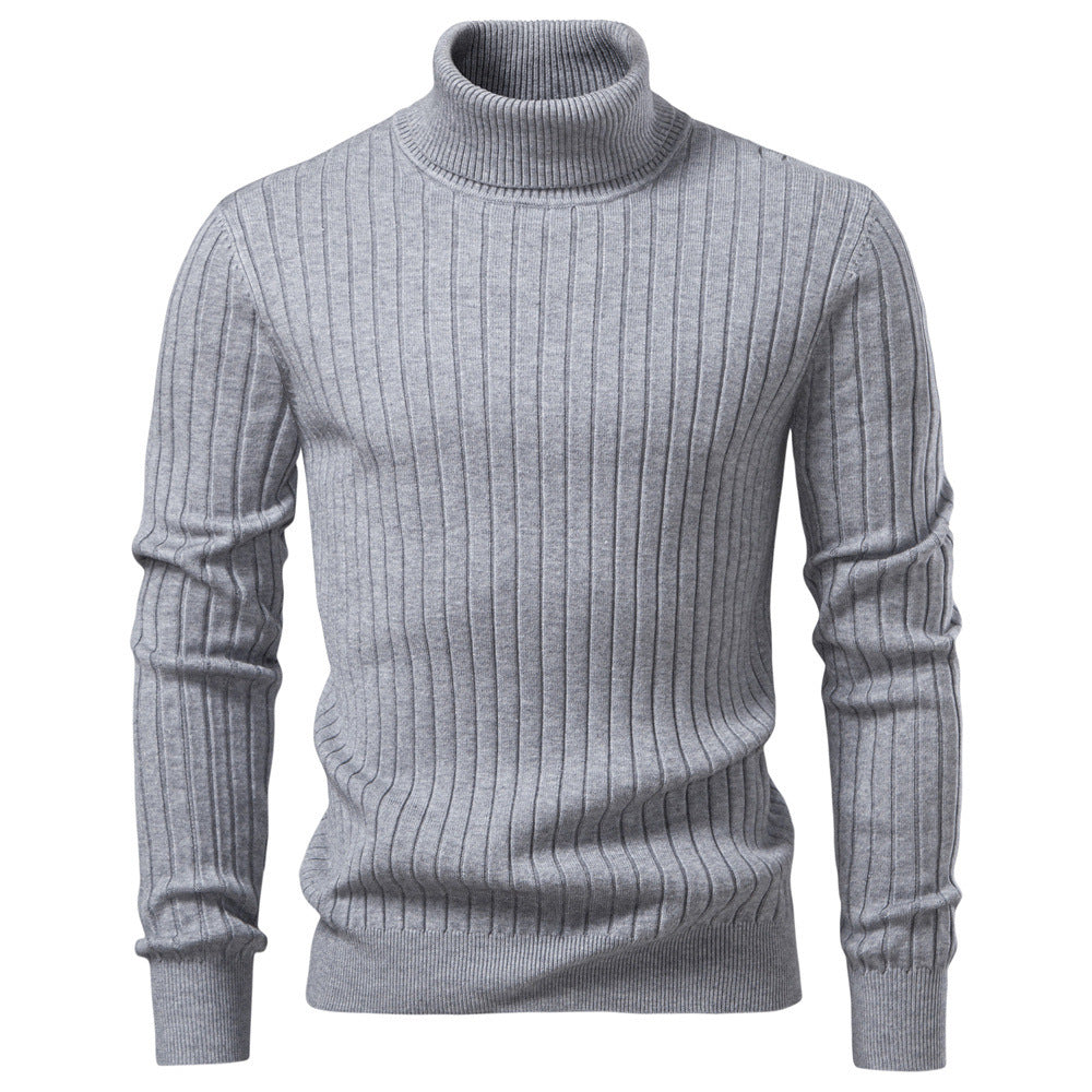 Men’s Ribbed Slim Fit Turtleneck Sweater-thumbmail-9