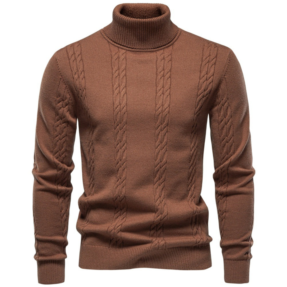 Men’s Cable Knit Turtleneck Sweater-thumbmail-10