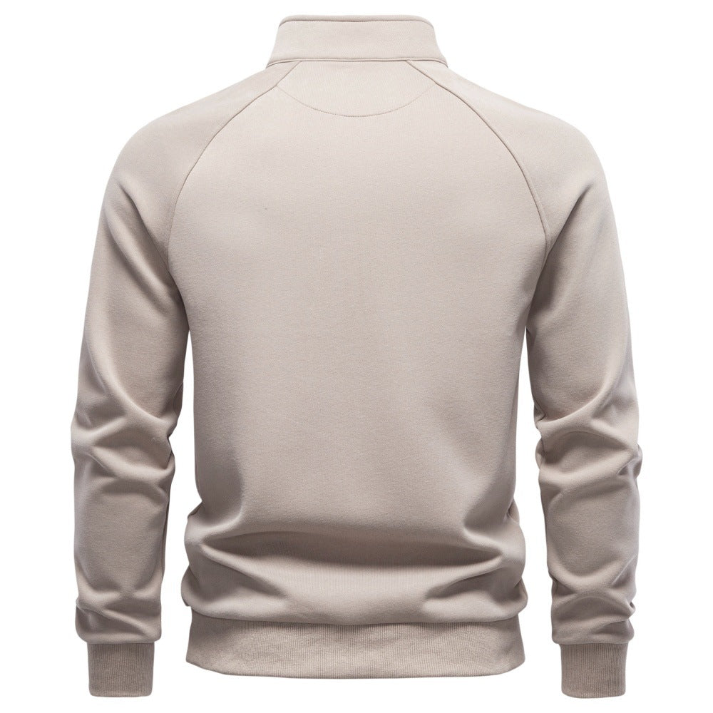 Men’s Stand Collar Quarter-Zip Sweatshirt-thumbmail-12