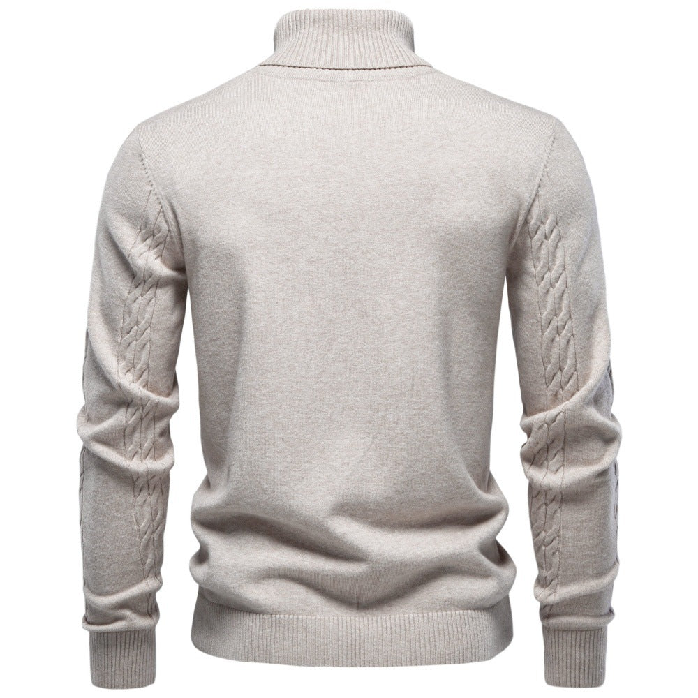 Men’s Cable Knit Turtleneck Sweater-thumbmail-12