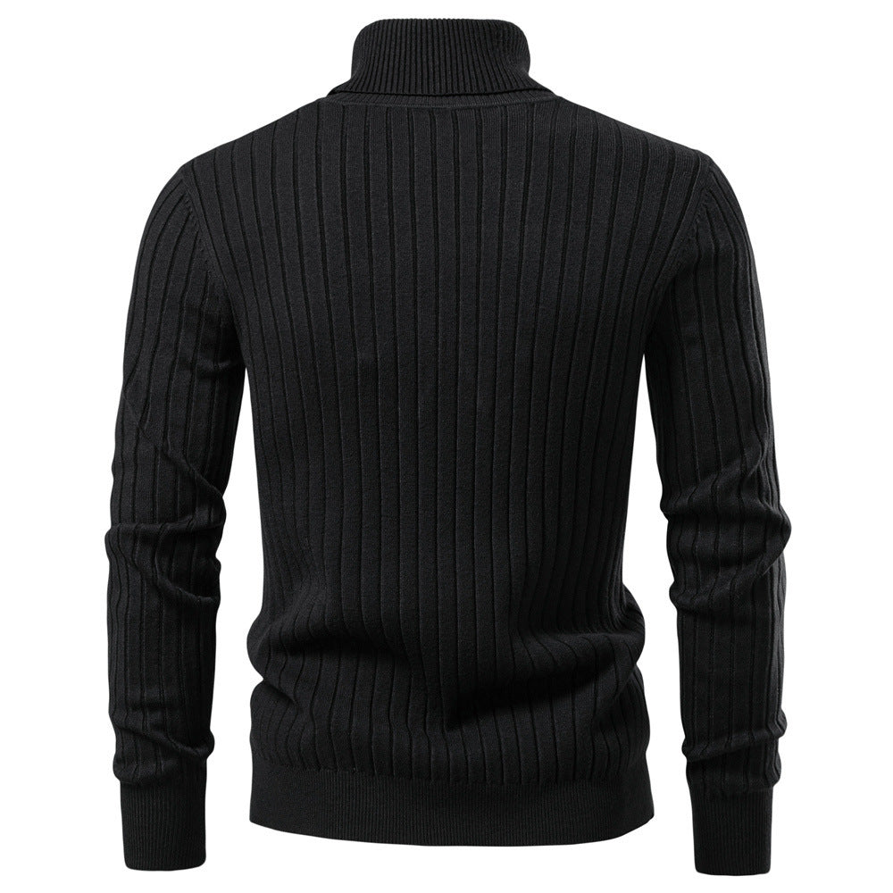 Men’s Ribbed Slim Fit Turtleneck Sweater-thumbmail-14