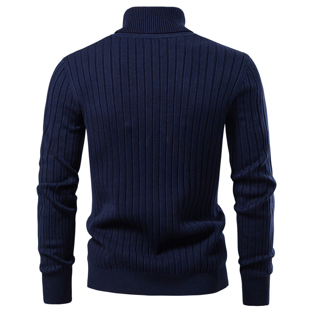 Men’s Ribbed Slim Fit Turtleneck Sweater-thumbmail-16