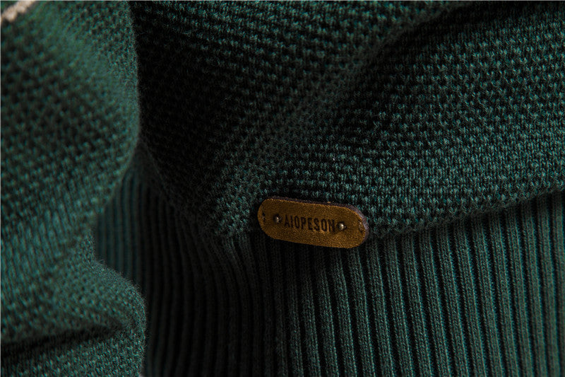 Men’s Striped Crew Neck Cotton Sweater-thumbmail-19