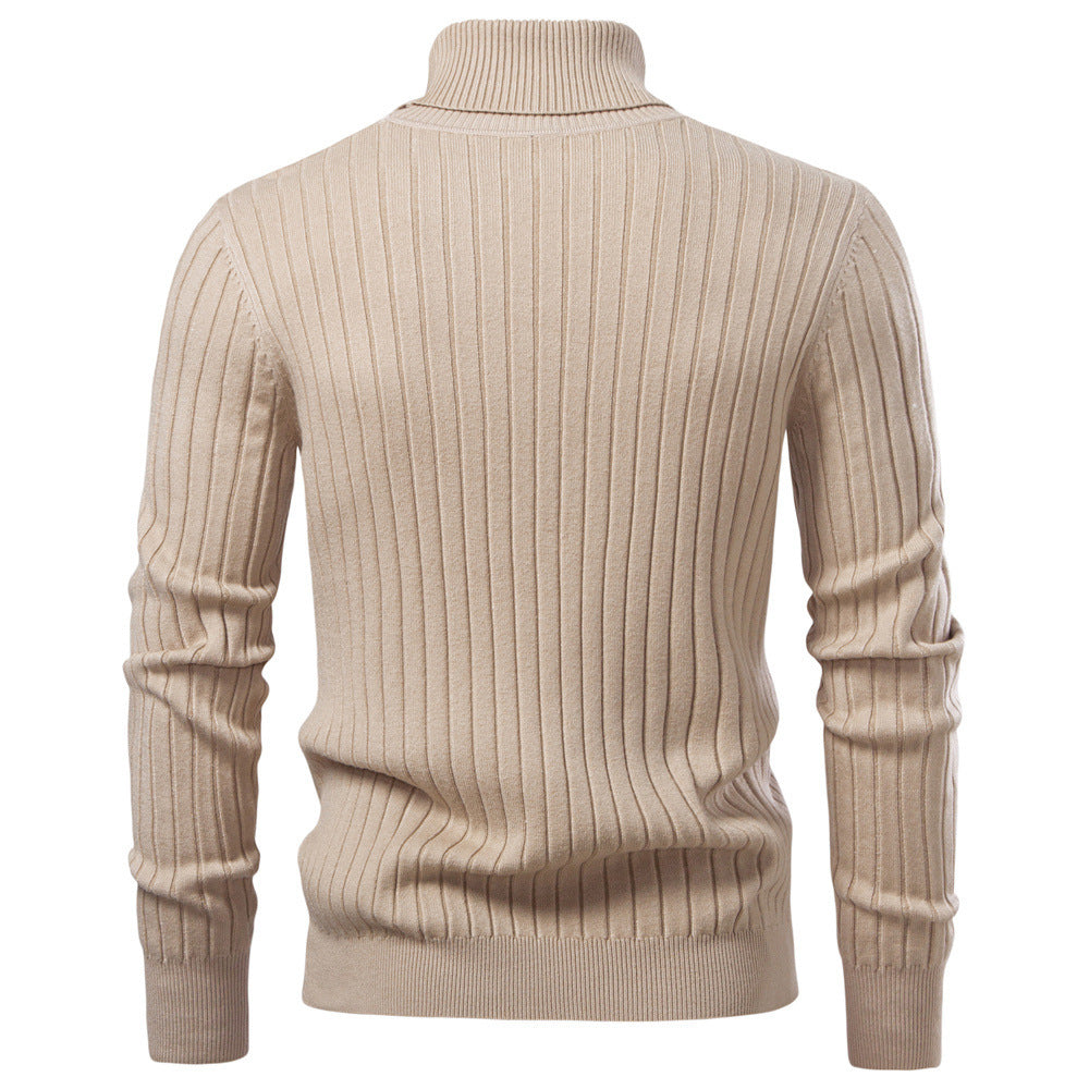 Men’s Ribbed Slim Fit Turtleneck Sweater-thumbmail-20