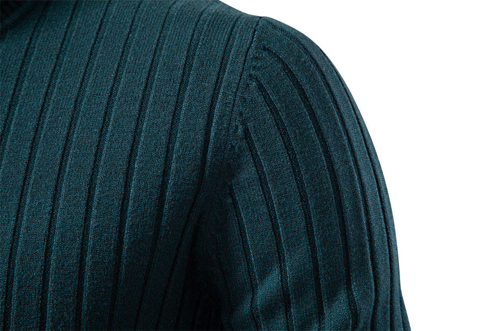 Men’s Ribbed Slim Fit Turtleneck Sweater-thumbmail-21