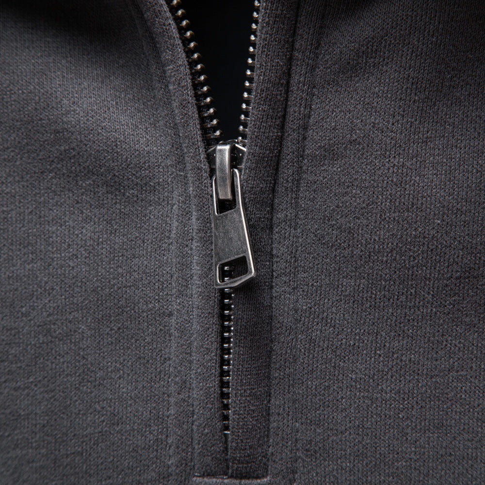 Men’s Stand Collar Quarter-Zip Sweatshirt-thumbmail-29