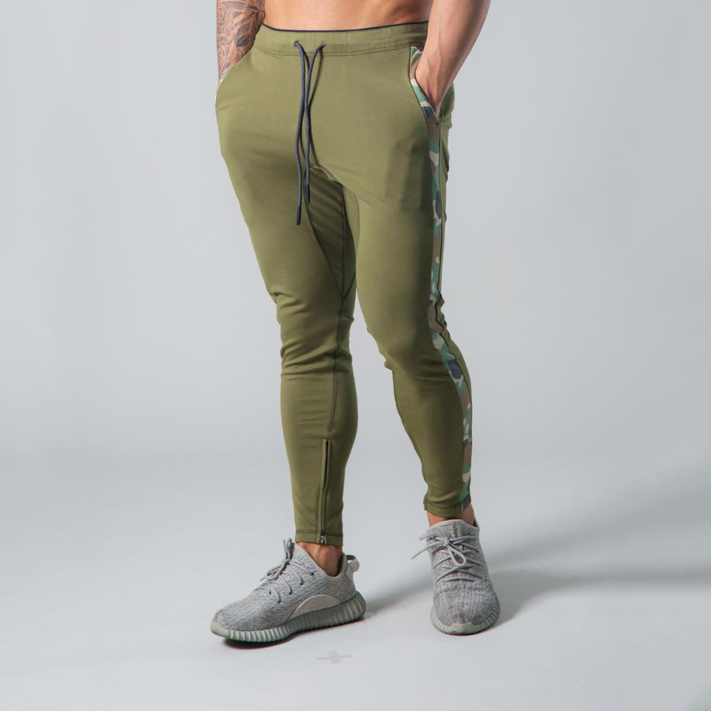 Men’s Camo Panel Athletic Ankle Zip Joggers