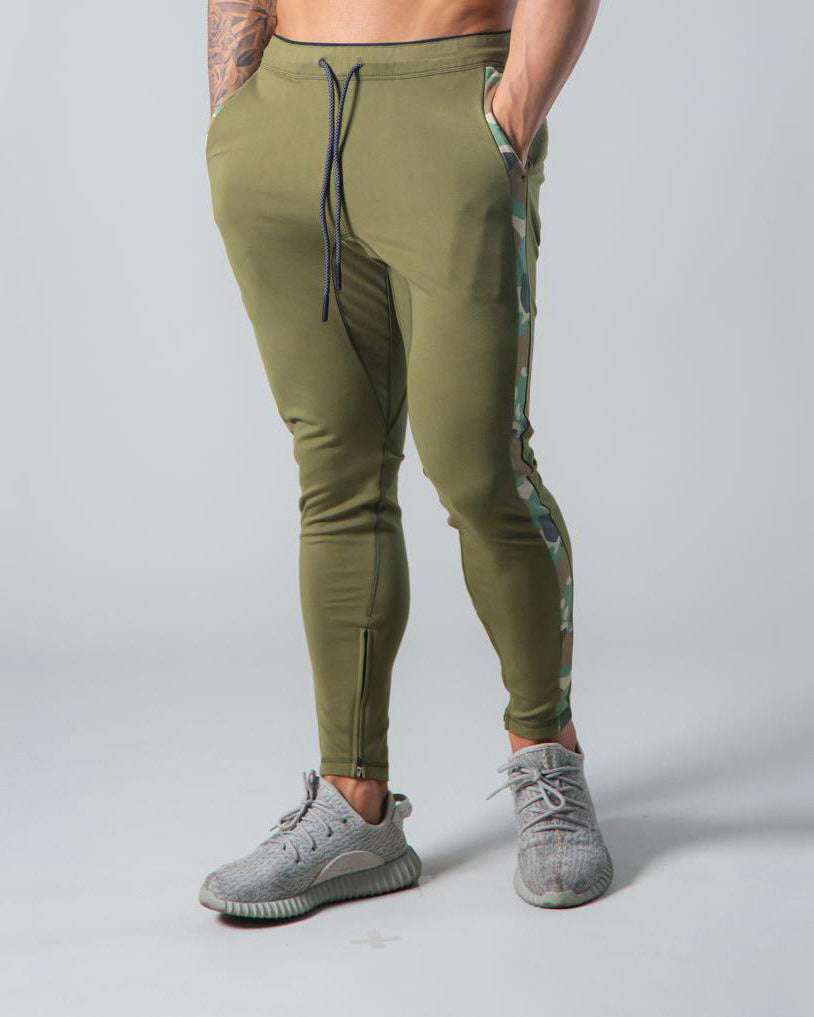 Men’s Camo Panel Athletic Ankle Zip Joggers