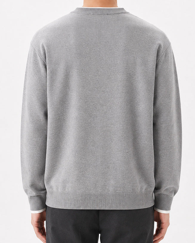 Men’s Henley Neck Long Sleeve Sweater-thumbmail-14