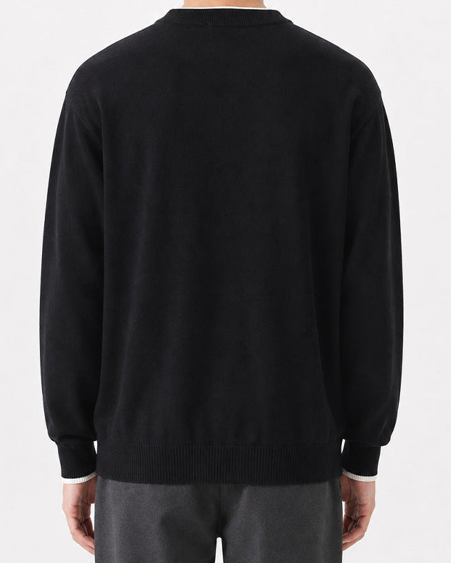 Men’s Henley Neck Long Sleeve Sweater-thumbmail-17