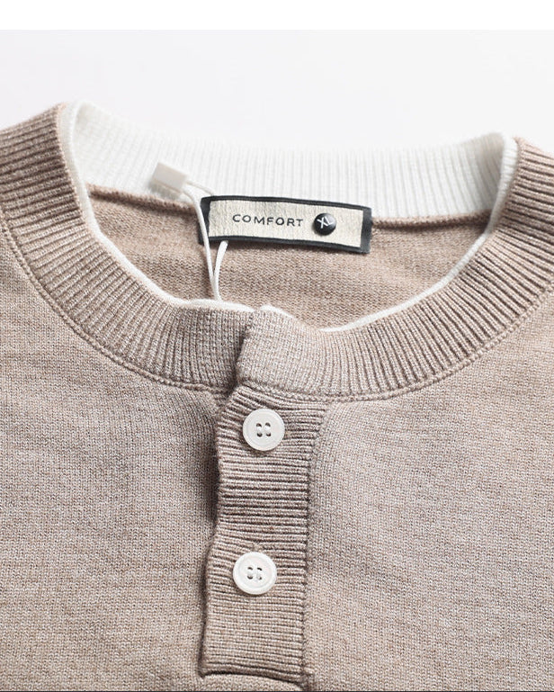 Men’s Henley Neck Long Sleeve Sweater-thumbmail-18