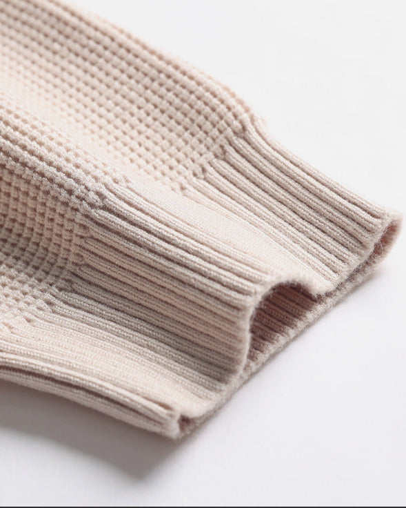 Men’s Textured Knit Open Collar Polo Sweater-thumbmail-22