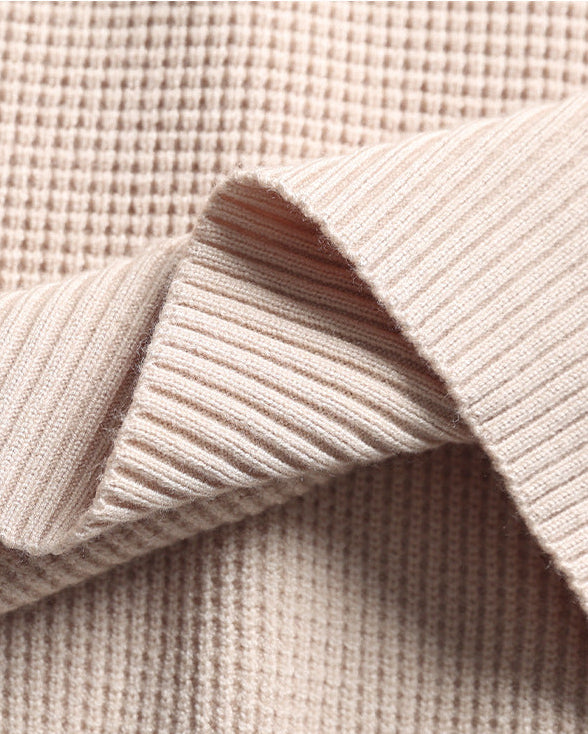 Men’s Textured Knit Open Collar Polo Sweater-thumbmail-23