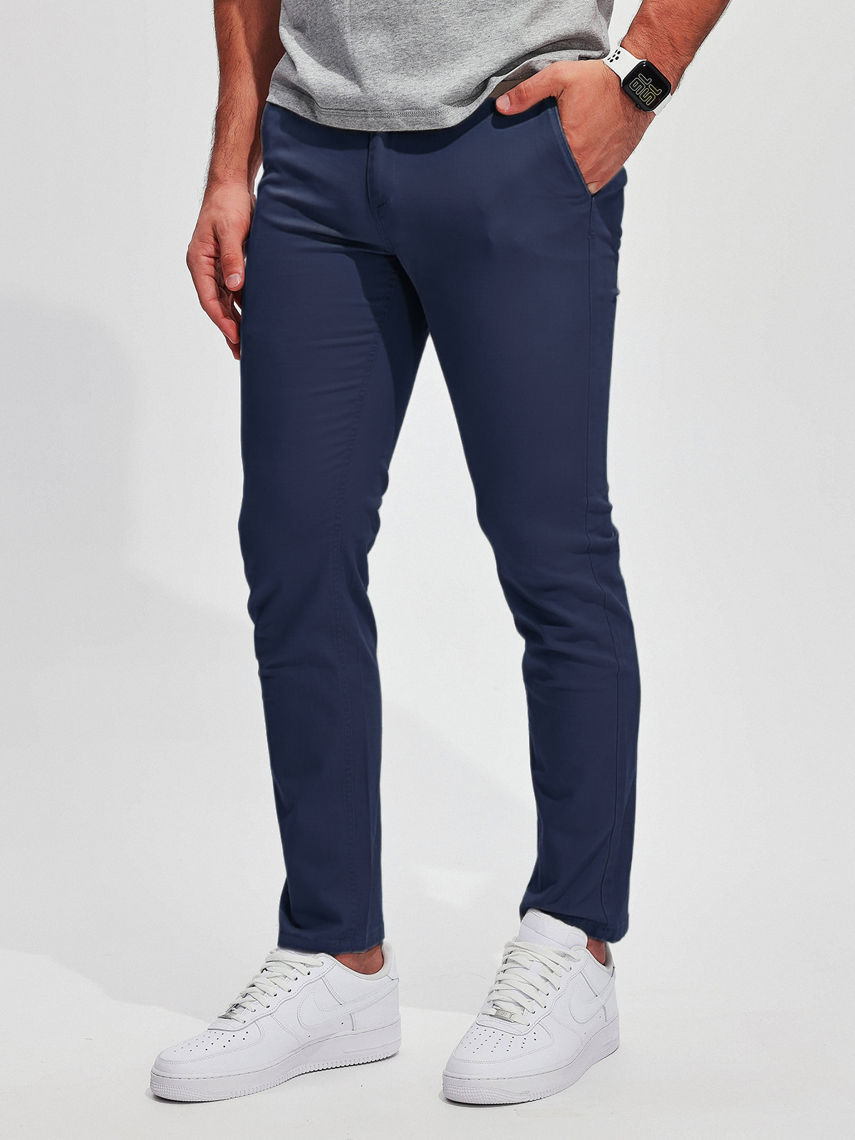 365 Twill Chino Stretch Cotton Pants - Ahaselected