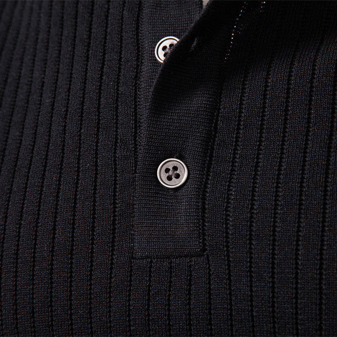 Men’s Ribbed Knit Henley Sweater-thumbmail-5