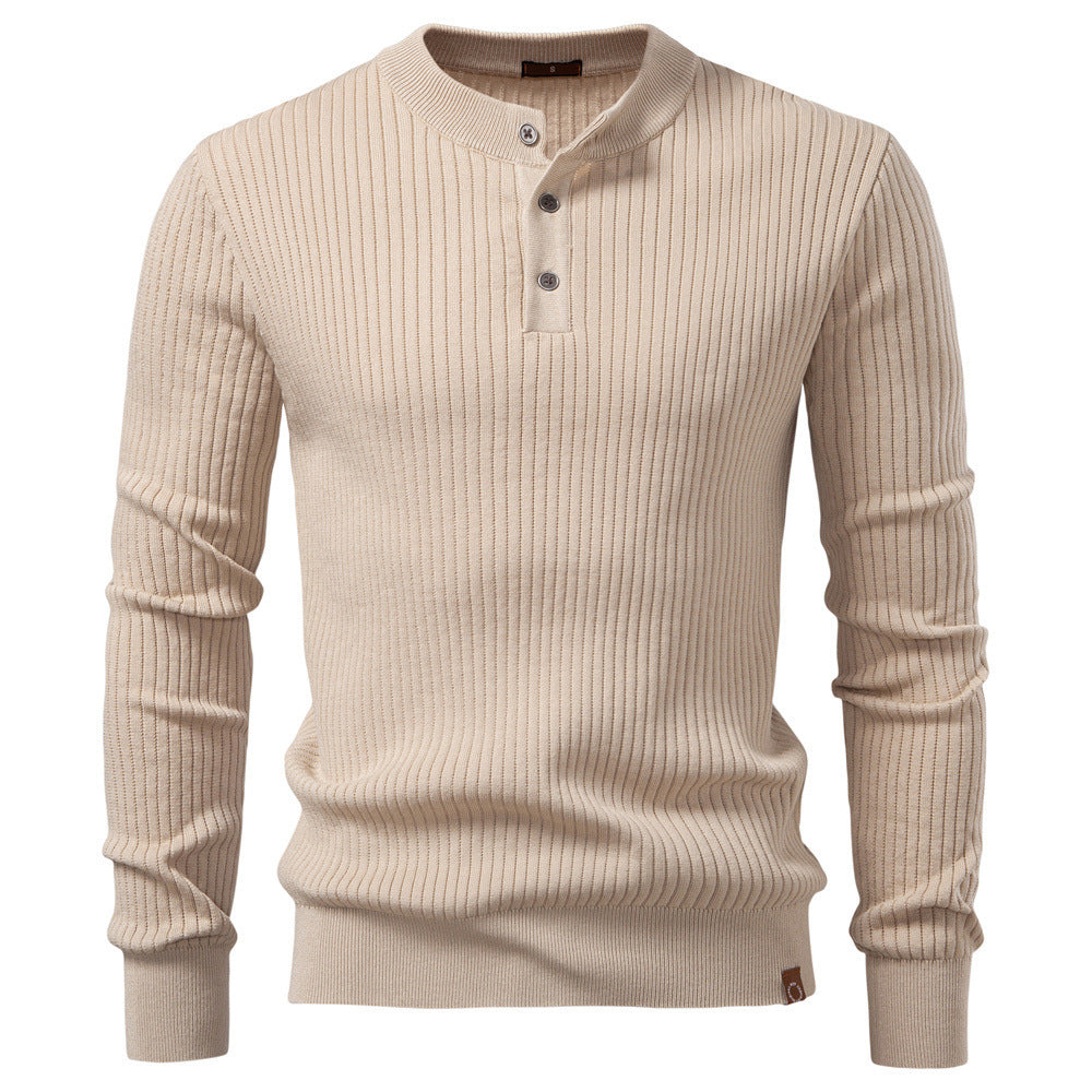 Men’s Ribbed Knit Henley Sweater-thumbmail-14