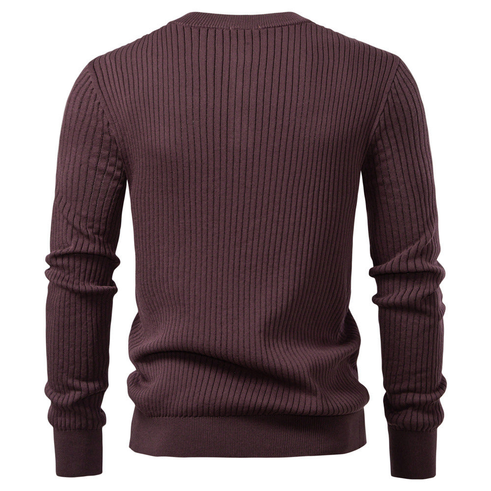 Men’s Ribbed Knit Henley Sweater-thumbmail-17