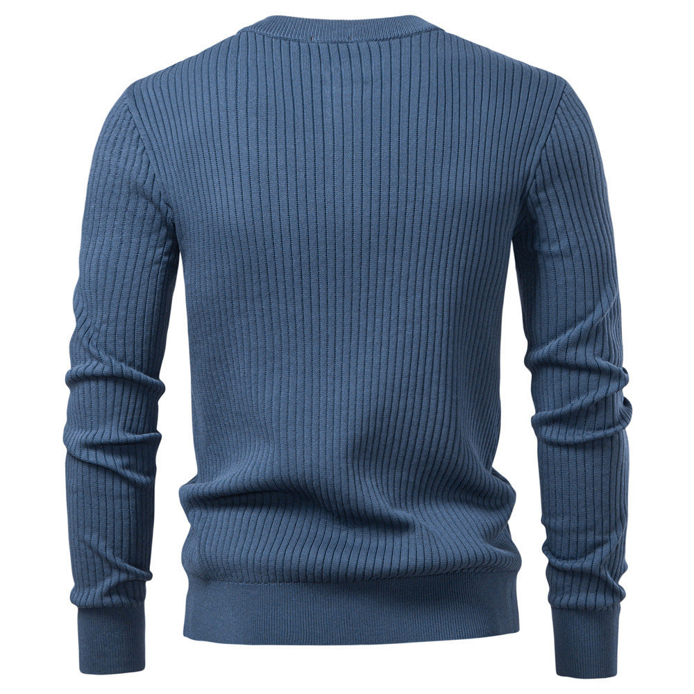 Men’s Ribbed Knit Henley Sweater-thumbmail-19
