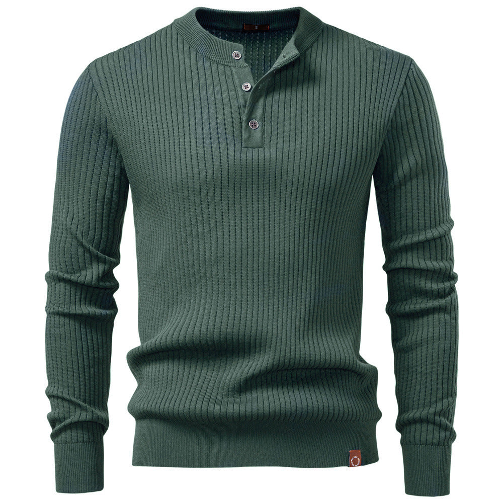 Men’s Ribbed Knit Henley Sweater-thumbmail-20