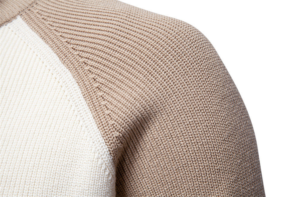 Men’s Raglan Quarter-Zip Cotton Sweater-thumbmail-19