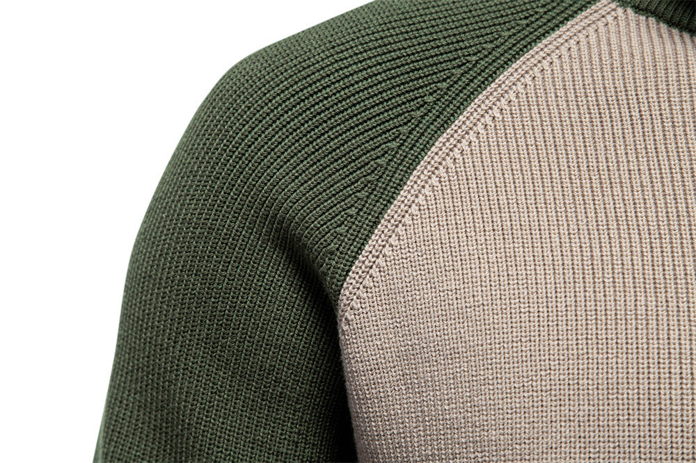 Men’s Raglan Quarter-Zip Cotton Sweater-thumbmail-28