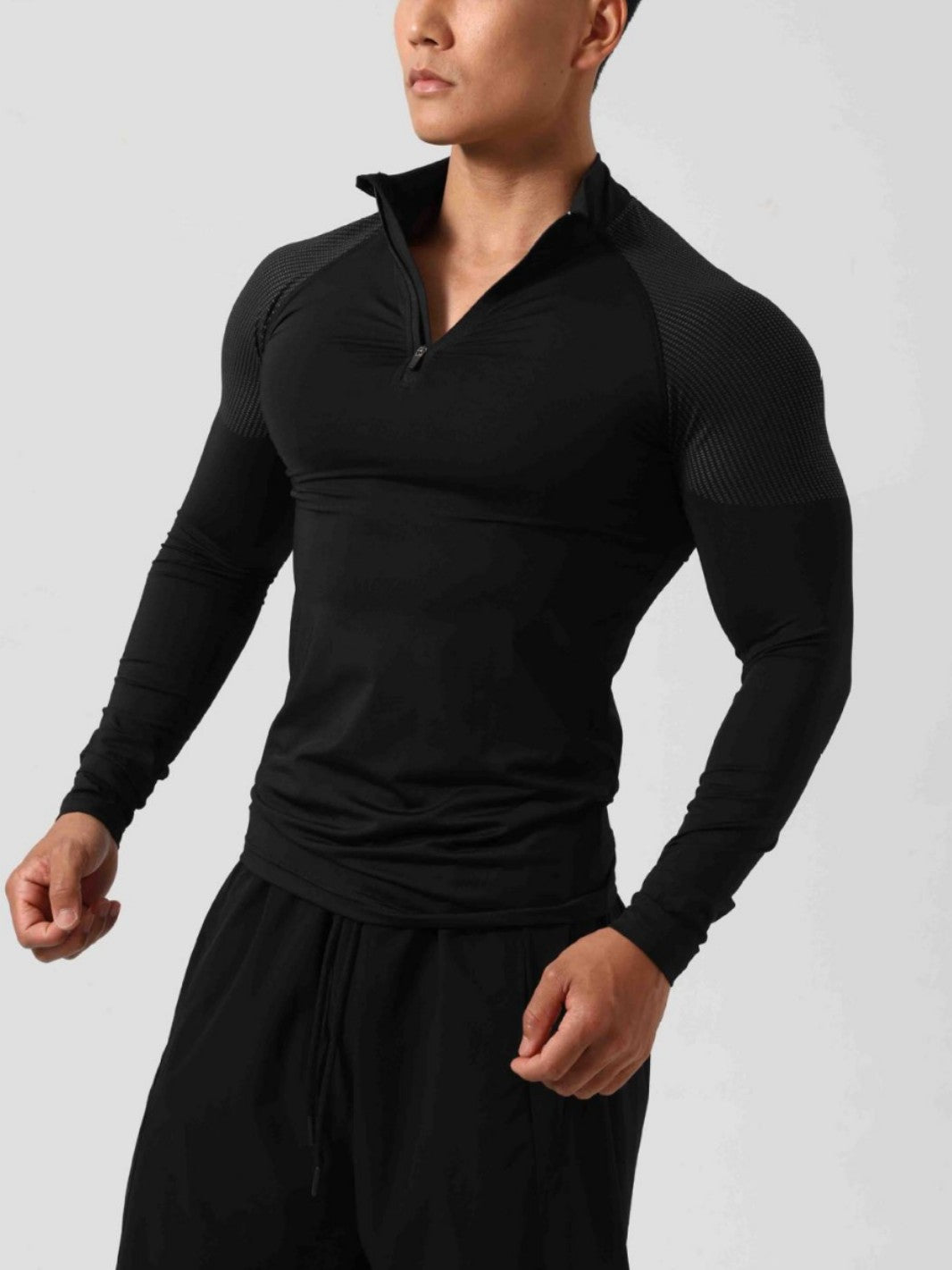Men’s Long Sleeve Muscle Fit Workout Shirt-thumbmail-4