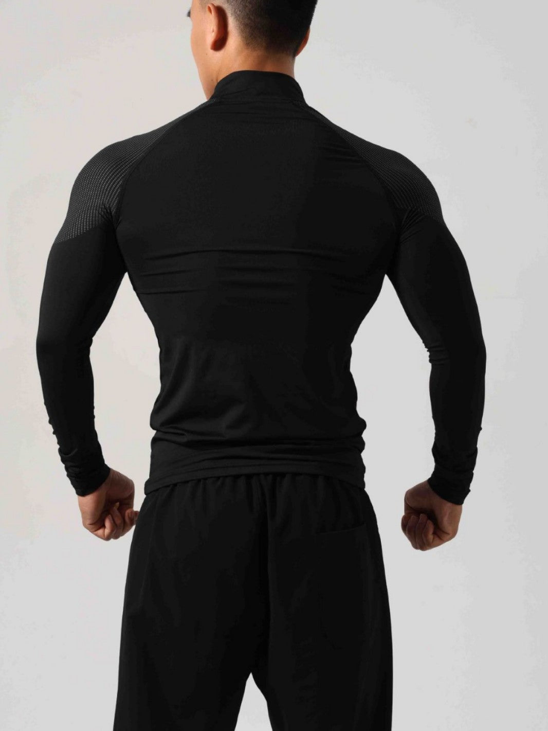 Men’s Long Sleeve Muscle Fit Workout Shirt-thumbmail-5