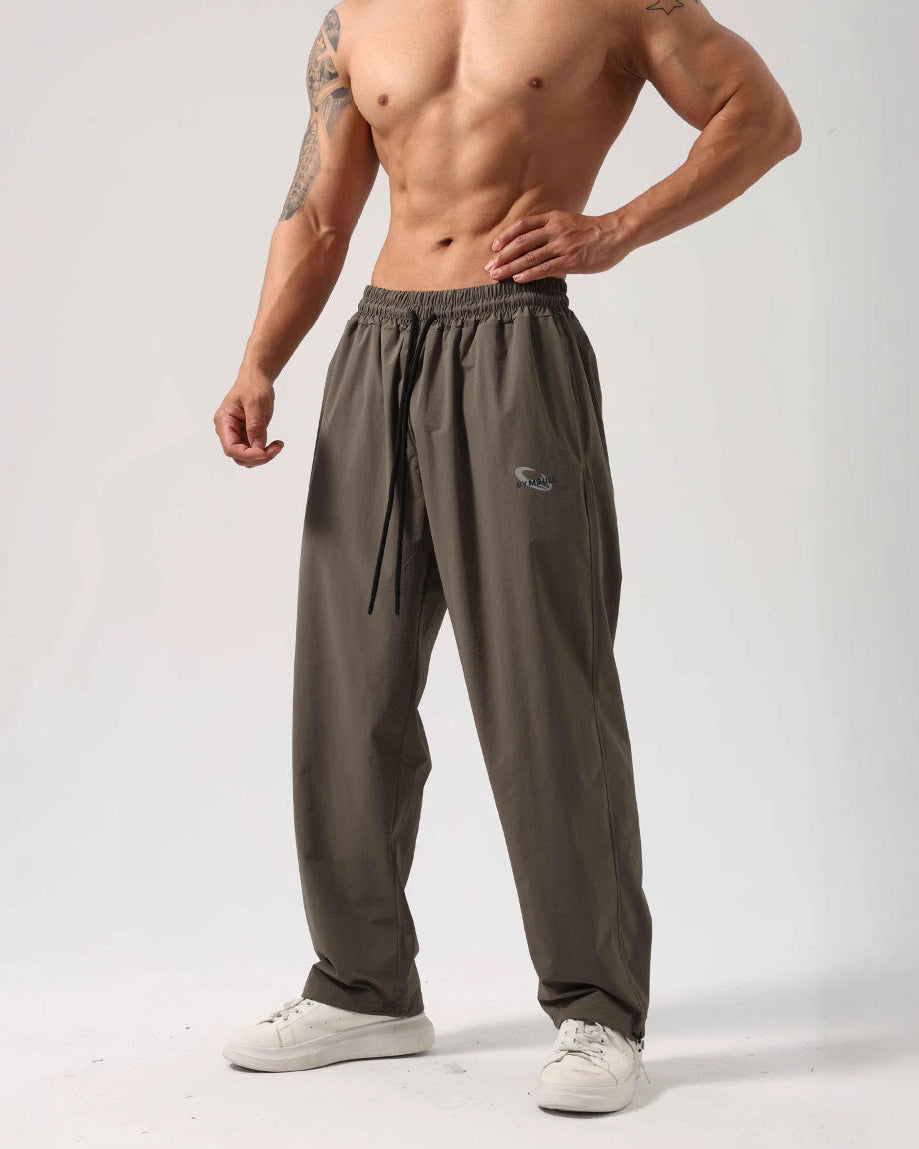Men’s Relaxed Fit Drawstring Hem Track Pants-thumbmail-6