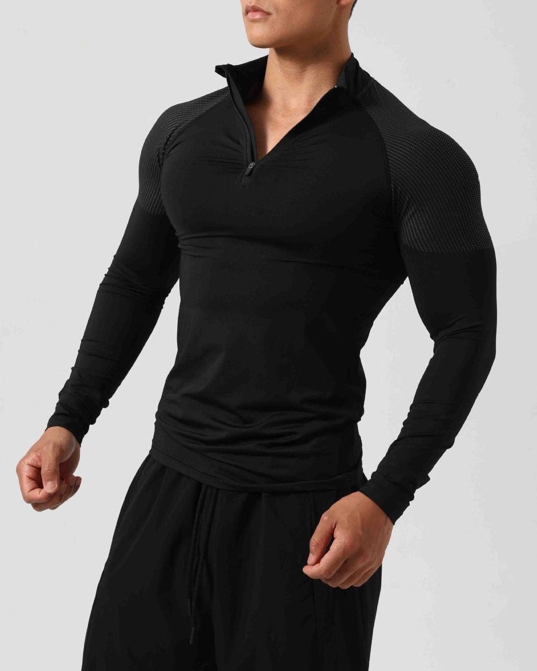 Men’s Long Sleeve Muscle Fit Workout Shirt-thumbmail-7
