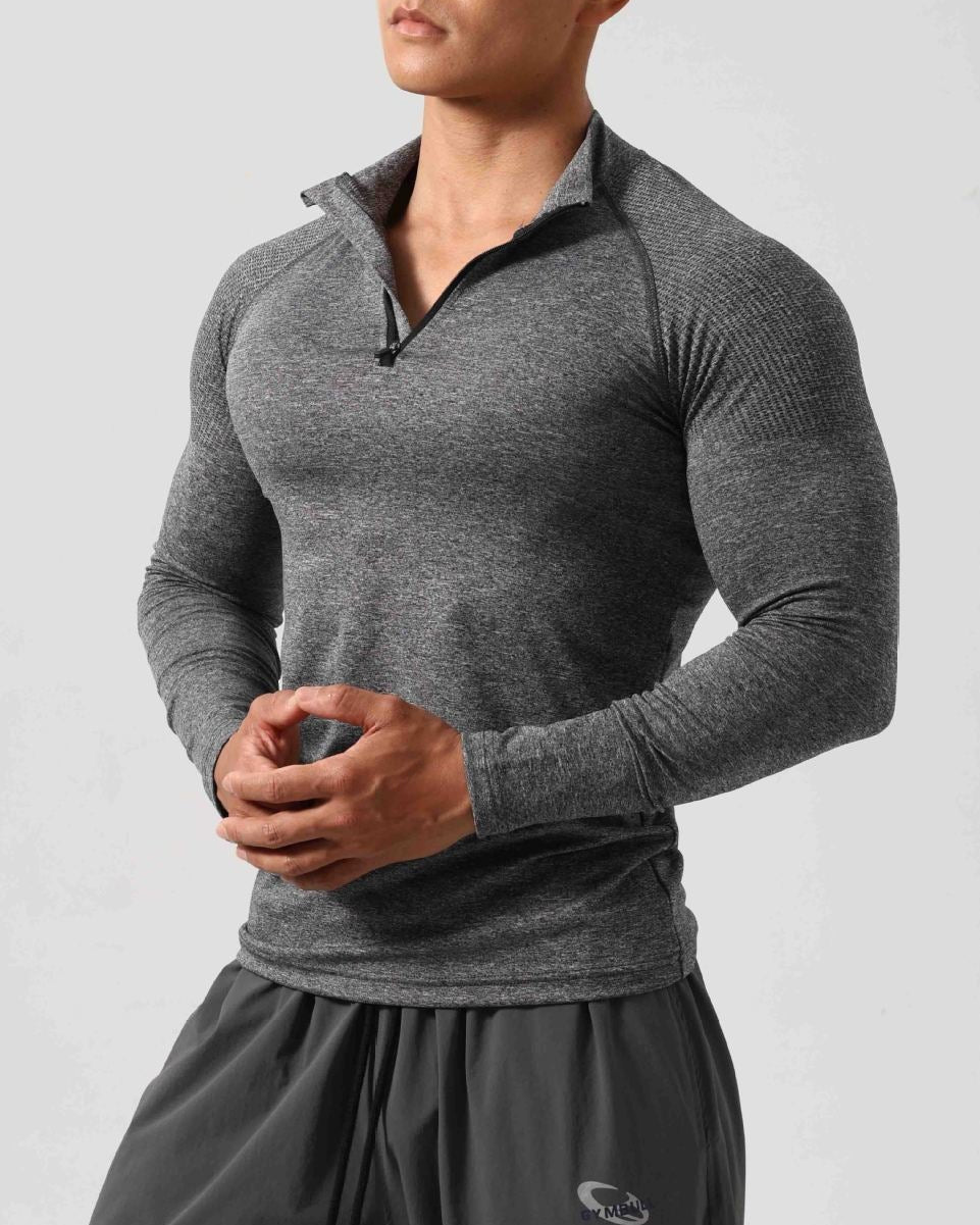 Men’s Long Sleeve Muscle Fit Workout Shirt-thumbmail-8