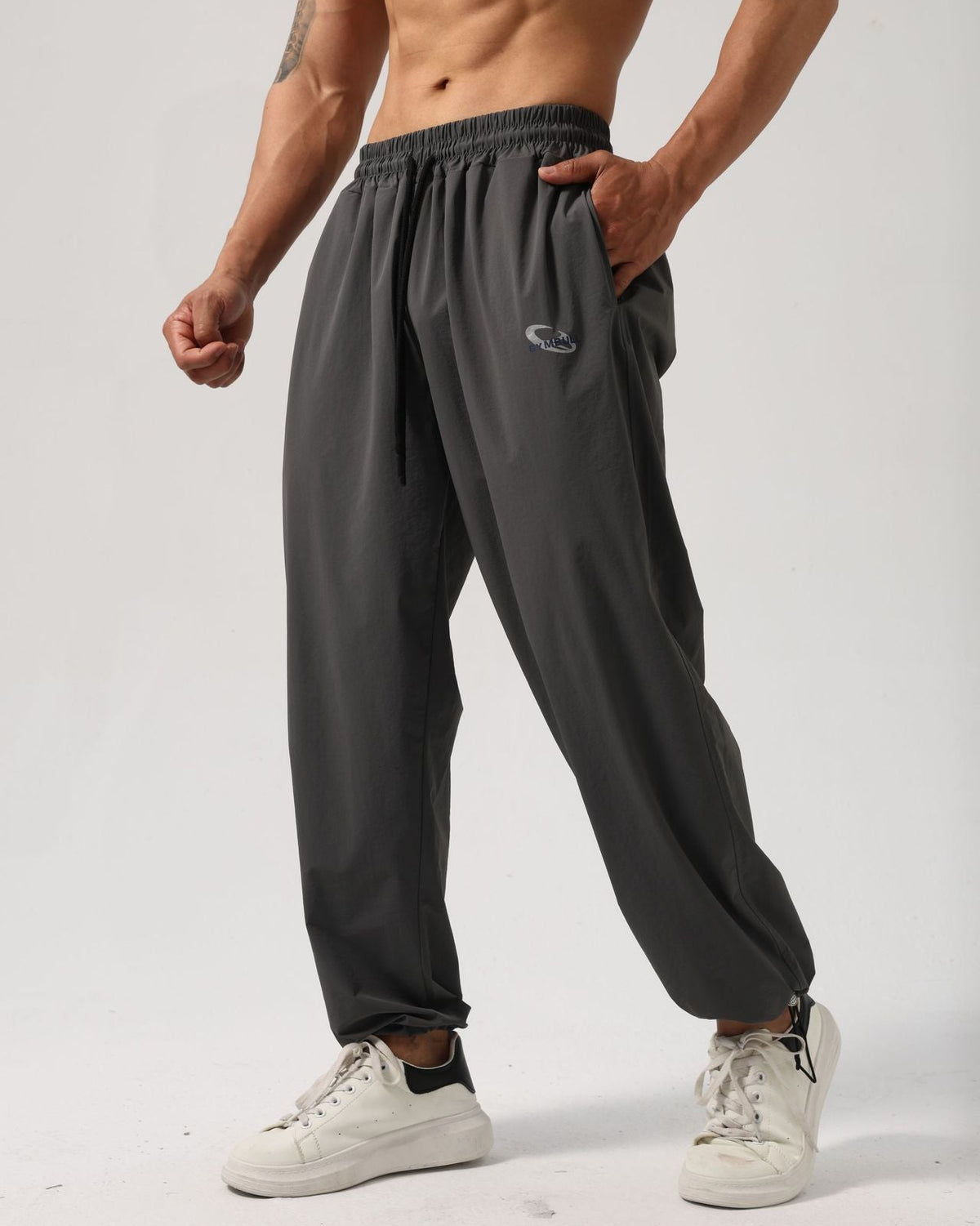 Men’s Relaxed Fit Drawstring Hem Track Pants